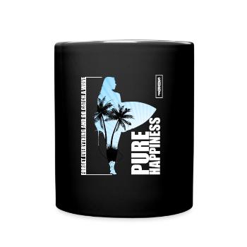 Surf Wakeboard Hobby Beau dicton surfeur - Mug uni - noir - Devant