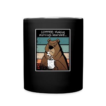 Aber zuerst Kaffee für Kaffeeliebhaber lustiger - Tasse einfarbig - Schwarz - Vorne