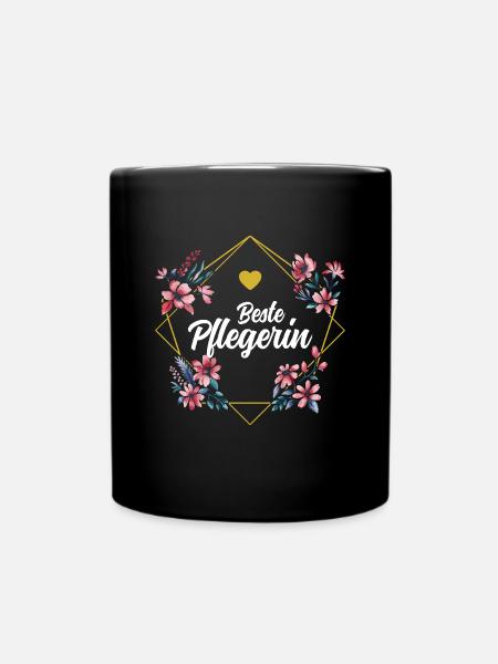 Beste Pflegerin - Tasse einfarbig - Schwarz