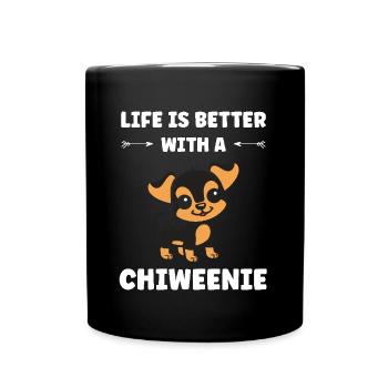 Chiweenie - Mug uni - noir - Devant