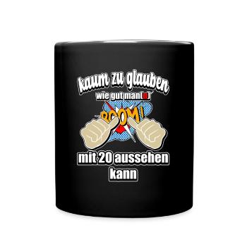 20. Geburtstag Mann 20 Jahre Jahrgang lustiger - Tasse einfarbig - Schwarz - Vorne