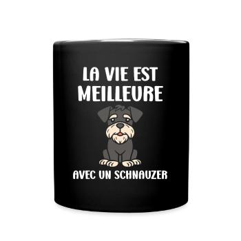 Schnauzer - Full Colour Mug - black - Front