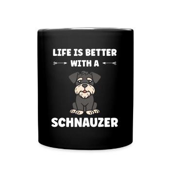 Schnauzer - Full Colour Mug - black - Front