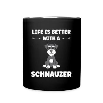 Schnauzer - Full Colour Mug - black - Front