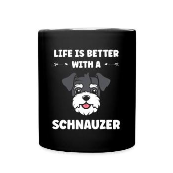 Schnauzer - Full Colour Mug - black - Front