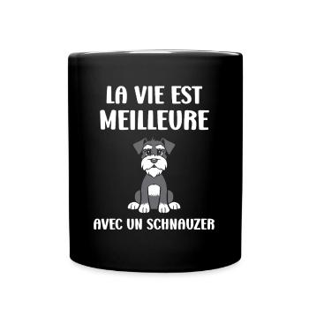 Schnauzer - Full Colour Mug - black - Front