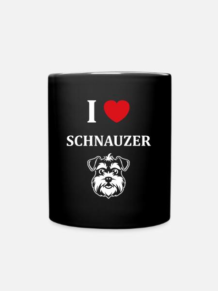 Schnauzer - Tasse einfarbig - Schwarz