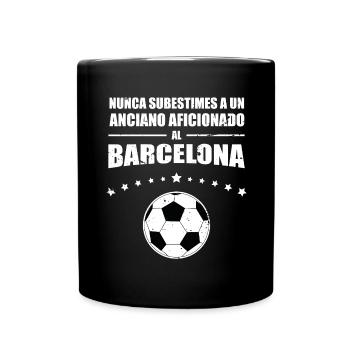 Elderly fan - Barcelona Fan | Retro Vintage - Full Colour Mug - black - Front