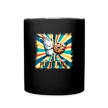 Match parfait Saint-Valentin Milk Cookie Drôle - Mug uni - noir - Devant