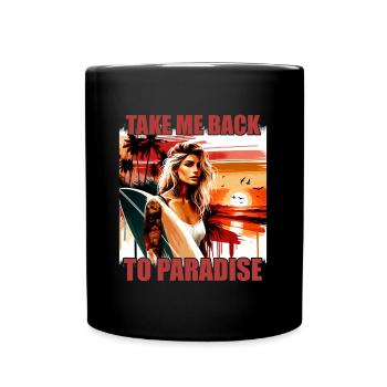 Surf Wakeboard Hobby Beau dicton surfeur - Mug uni - noir - Devant