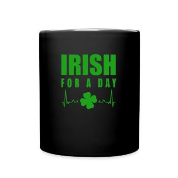 Saint-Patrick Design Humoristique - irlandais pour un - Mug uni - noir - Devant
