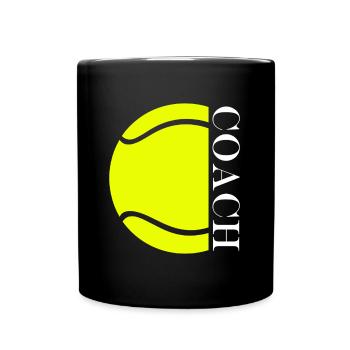 Tennis Coach - Full Colour Mug - black - Front