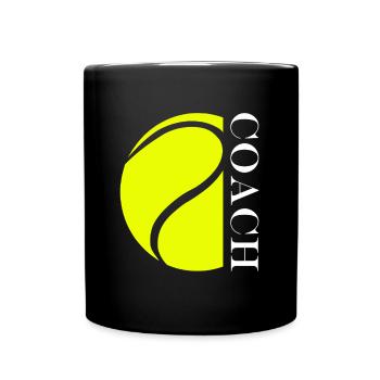 Tennis Coach - Full Colour Mug - black - Front