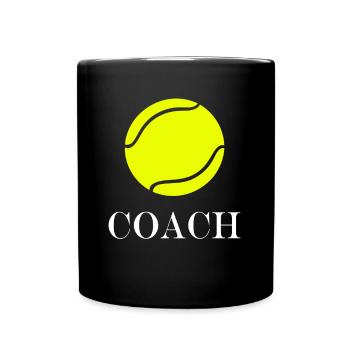 Tennis Coach - Full Colour Mug - black - Front