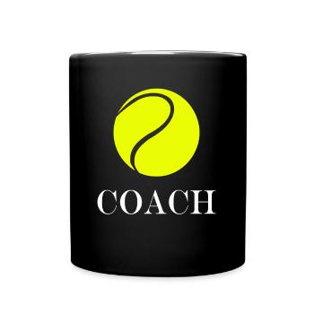 Tennis Coach - Full Colour Mug - black - Front