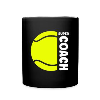 Tennis Coach - Full Colour Mug - black - Front