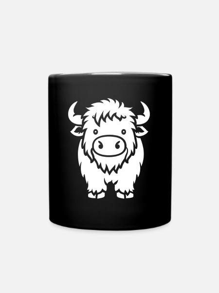 Büffel - Tasse einfarbig - Schwarz