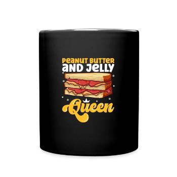 Peanut Butter and Jelly Sandwich Queen - Tasse einfarbig - Schwarz - Vorne