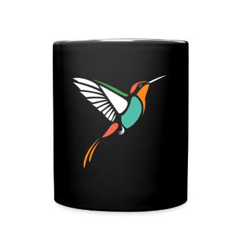 Kolibri - Tasse einfarbig - Schwarz - Vorne