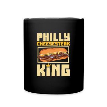Philly Cheesesteak King - Tasse einfarbig - Schwarz - Vorne