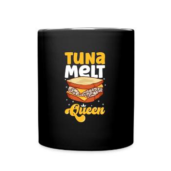 Reine des sandwichs au thon fondant - Mug uni - noir - Devant