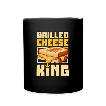 Grilled Cheese Sandwich King - Tasse einfarbig - Schwarz - Vorne