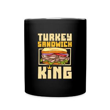 Sandwich à la dinde King - Mug uni - noir - Devant