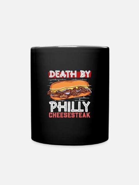 Death by Philly Cheesesteak - Tasse einfarbig - Schwarz