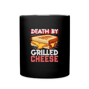 Mort par sandwich au fromage grillé - Mug uni - noir - Devant