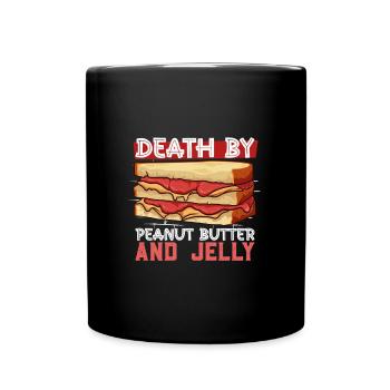 Mort par sandwich au beurre de cacahuète et à la gelée - Mug uni - noir - Devant