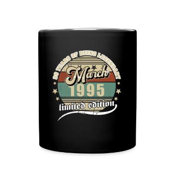 30. Geburtstag März 1995 Jahrgang 30 Jahre Legenda - Tasse einfarbig - Schwarz - Vorne