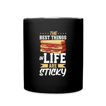 Les meilleures choses sont collantes - PB&J Sandwich - Mug uni - noir - Devant