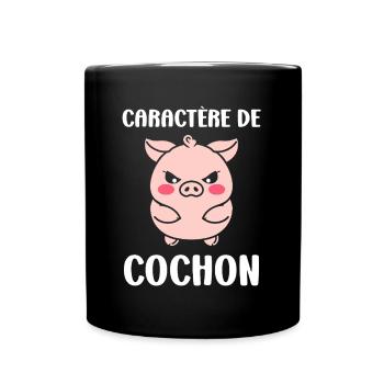 cochon - Mug uni - noir - Devant