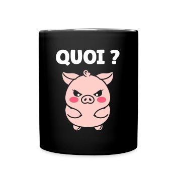 cochon - Mug uni - noir - Devant