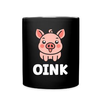 cochon - Mug uni - noir - Devant
