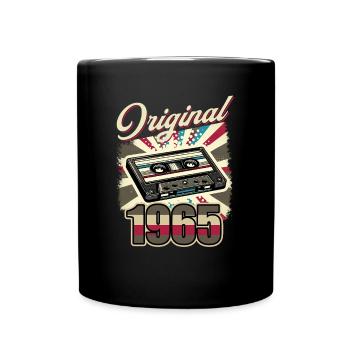 60th Birthday Man Woman 60 Years Decoration 1965 Retro - Full Colour Mug - black - Front