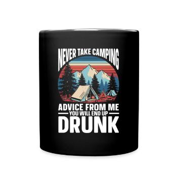Camping Campfire Camper - Full Colour Mug - black - Front