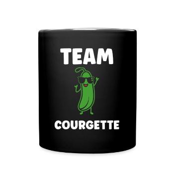 Zucchini-Humor - Tasse einfarbig - Schwarz - Vorne