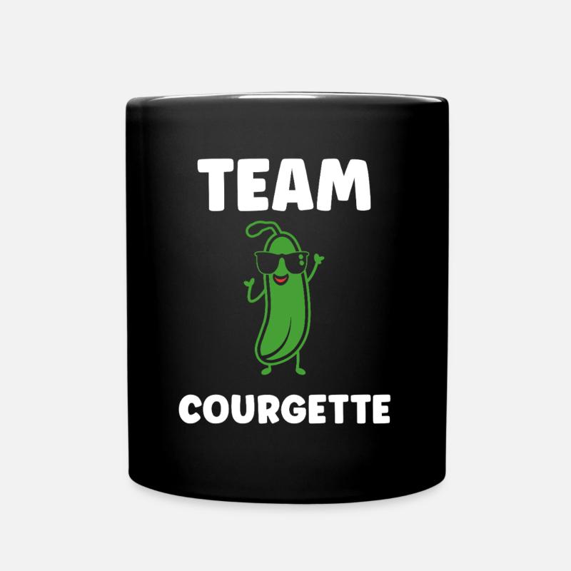 Zucchini-Humor - Tasse einfarbig - Schwarz