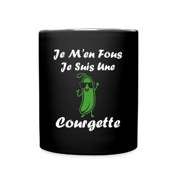 Zucchini-Humor - Tasse einfarbig - Schwarz - Vorne