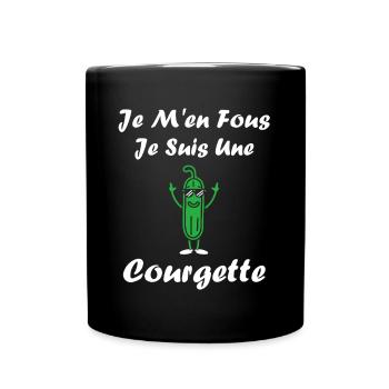 Zucchini-Humor - Tasse einfarbig - Schwarz - Vorne