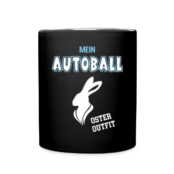 Autoball Oster Outfit Autoballspieler Ostern - Tasse einfarbig - Schwarz - Vorne