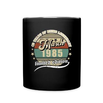 40e anniversaire Mars 1985 Naissance 40 ans - Mug uni - noir - Devant