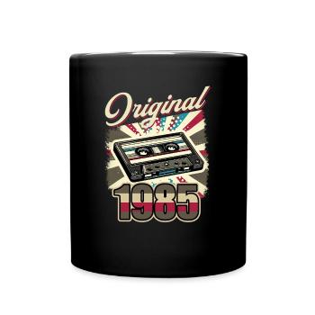 40th Birthday Man Woman 40 Years Decoration 1985 Retro - Full Colour Mug - black - Front