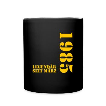 40th birthday 40 years old Legendary since March - Full Colour Mug - black - Front