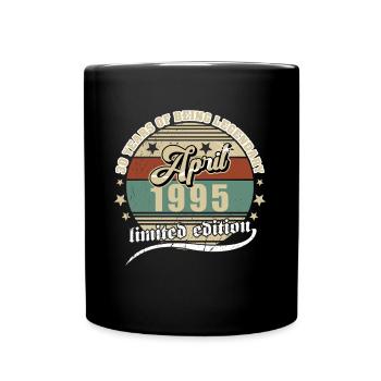 30. Geburtstag April 1995 Jahrgang 30 Jahre Legend - Tasse einfarbig - Schwarz - Vorne