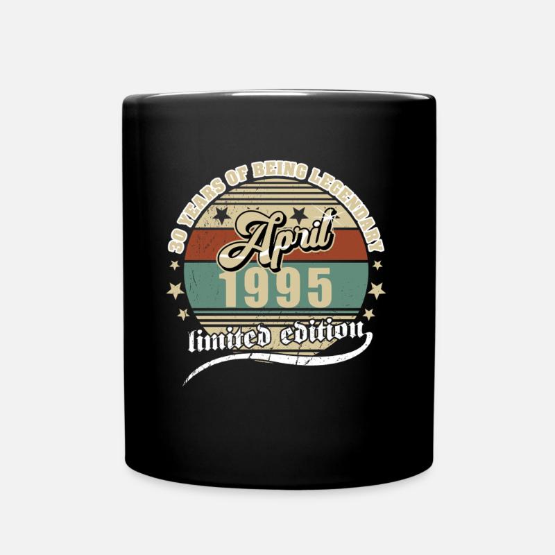30ème Anniversaire Avril 1995 Millésime 30 ans Légende - Mug uni - noir