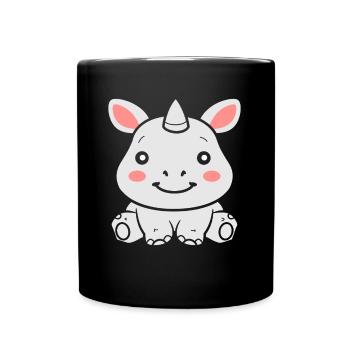 Nashorn - Tasse einfarbig - Schwarz - Vorne
