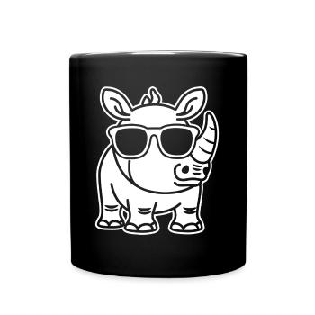 Nashorn - Tasse einfarbig - Schwarz - Vorne