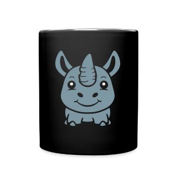 Nashorn - Tasse einfarbig - Schwarz - Vorne